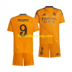 Günstige Fußball Trikotsatz Real Madrid Kylian Mbappé 9 Kinder Auswärtstrikot 2024-2025 Kurzarm