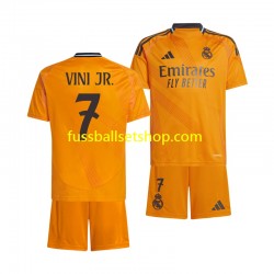 Günstige Fußball Trikotsatz Real Madrid VINI JR 7 Kinder Auswärtstrikot 2024-2025 Kurzarm