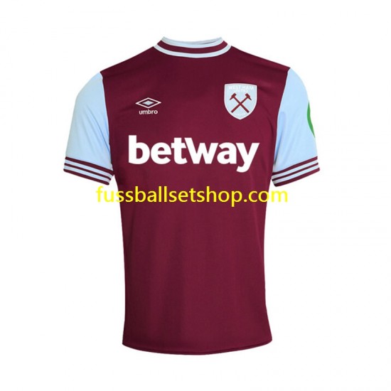 Günstige Fußball Trikotsatz West Ham United Herren Heimtrikot 2024-2025 Kurzarm