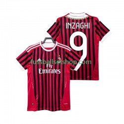 Günstige Fußball Trikotsatz AC Mailand INZAGHI 9 2012 Retro Herren Heimtrikot 2011 Kurzarm