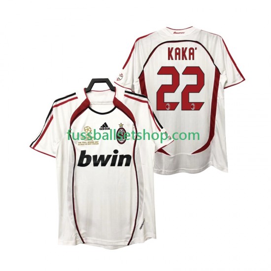 Günstige Fußball Trikotsatz AC Mailand KAKA 22 2007 Retro Herren Auswärtstrikot 2006 Kurzarm