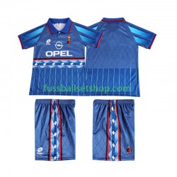 Günstige Fußball Trikotsatz AC Mailand 1995 1996 Retro Kinder Auswärtstrikot Kurzarm