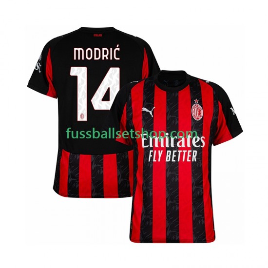 Günstige Fußball Trikotsatz AC Mailand Modrić Luca 14 Herren Heimtrikot 2025-2026 Kurzarm