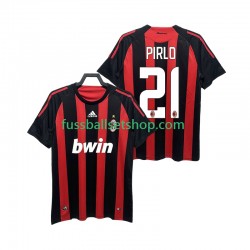 Günstige Fußball Trikotsatz AC Mailand RIRLO 21 2009 Retro Herren Heimtrikot 2008 Kurzarm