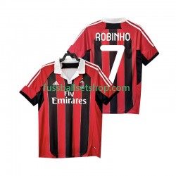Günstige Fußball Trikotsatz AC Mailand ROBINHO 7 2012 2013 Retro Herren Heimtrikot Kurzarm