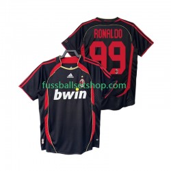 Günstige Fußball Trikotsatz AC Mailand RONALDO 99 2007 Retro Herren Ausweichtrikot 2006 Kurzarm
