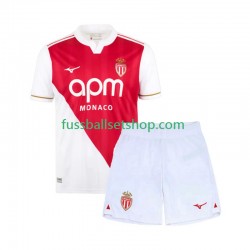 Günstige Fußball Trikotsatz AS Monaco Kinder Heimtrikot 2025-2026 Kurzarm