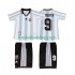 Günstige Fußball Trikotsatz Argentinien BATISUTA 9 Retro Kinder Heimtrikot 1998 Kurzarm