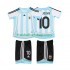 Günstige Fußball Trikotsatz Argentinien RIQUELME 10 2007 Retro Kinder Heimtrikot 2006 Kurzarm