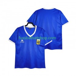 Günstige Fußball Trikotsatz Argentinien 1986 Retro Herren Auswärtstrikot Kurzarm