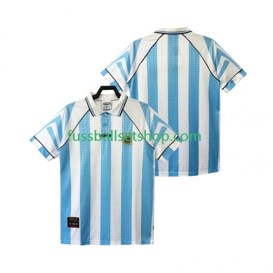 Günstige Fußball Trikotsatz Argentinien 1996 1997 Retro Herren Heimtrikot Kurzarm