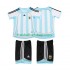 Günstige Fußball Trikotsatz Argentinien 2007 Retro Kinder Heimtrikot 2006 Kurzarm