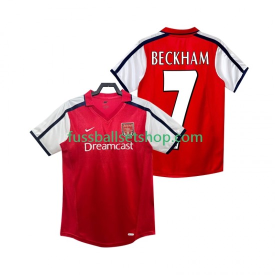 Günstige Fußball Trikotsatz Arsenal BECKHAM 7 2001 Retro Herren Heimtrikot 2002 Kurzarm