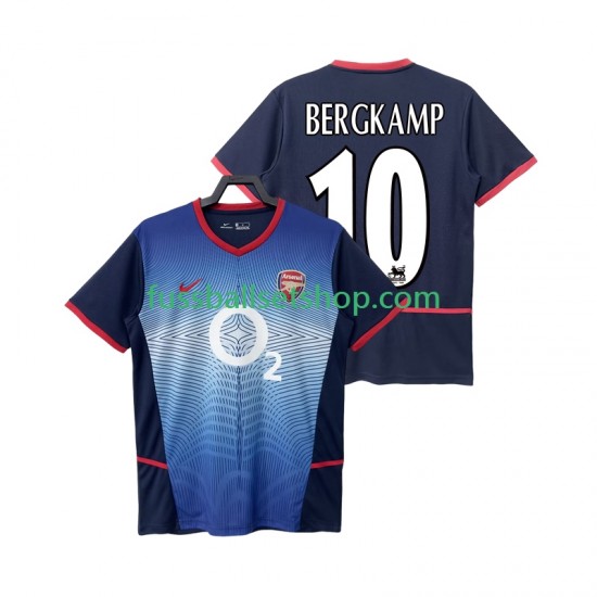 Günstige Fußball Trikotsatz Arsenal BERGKAMP 10 2004 Retro Herren Auswärtstrikot 2002 Kurzarm