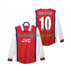 Günstige Fußball Trikotsatz Arsenal BERGKAMP 10 Retro Herren Heimtrikot 1998 1999 Langarm
