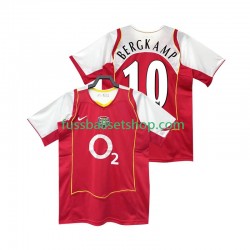 Günstige Fußball Trikotsatz Arsenal BERGKAMP 10 2004 2005 Retro Herren Heimtrikot Kurzarm
