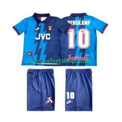 Günstige Fußball Trikotsatz Arsenal BERGKAMP 10 1995 1996 Retro Kinder Auswärtstrikot Kurzarm