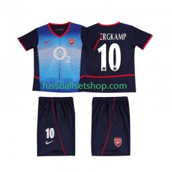 Günstige Fußball Trikotsatz Arsenal BERGKAMP 10 2004 Retro Kinder Auswärtstrikot 2002 Kurzarm