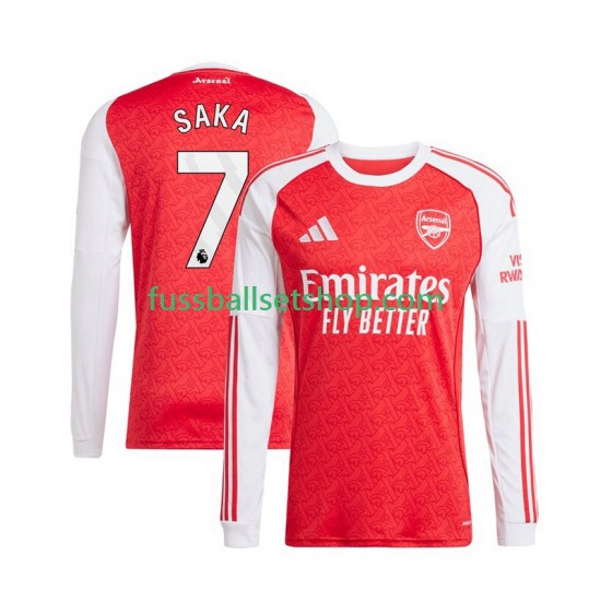 Günstige Fußball Trikotsatz Arsenal Bukayo Saka 7 Herren Heimtrikot 2025-2026 Langarm