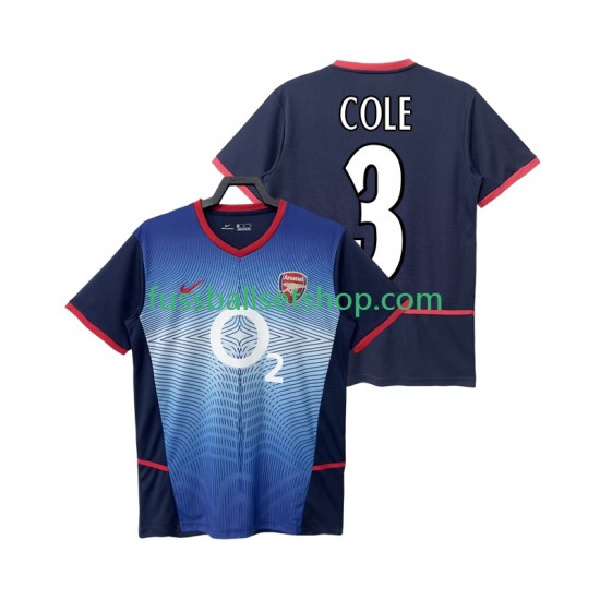 Günstige Fußball Trikotsatz Arsenal COLE 3 2004 Retro Herren Auswärtstrikot 2002 Kurzarm