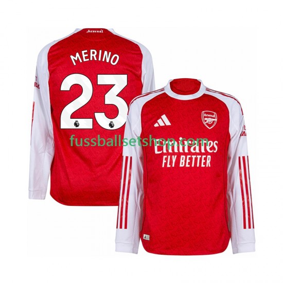 Günstige Fußball Trikotsatz Arsenal Merino 23 Herren Heimtrikot 2025-2026 Langarm