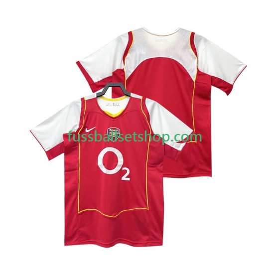 Günstige Fußball Trikotsatz Arsenal 2004 2005 Retro Herren Heimtrikot Kurzarm