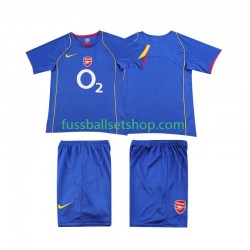 Günstige Fußball Trikotsatz Arsenal 2004 2005 Retro Kinder Auswärtstrikot Kurzarm