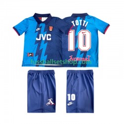 Günstige Fußball Trikotsatz Arsenal TOTTI 10 1995 1996 Retro Kinder Auswärtstrikot Kurzarm