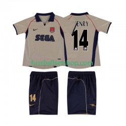 Günstige Fußball Trikotsatz Arsenal Thierry Henry 14 2001 Retro Kinder Auswärtstrikot 2002 Kurzarm