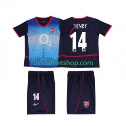 Günstige Fußball Trikotsatz Arsenal Thierry Henry 14 2004 Retro Kinder Auswärtstrikot 2002 Kurzarm