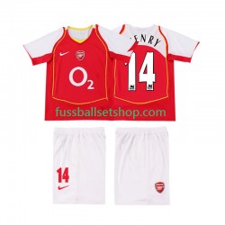 Günstige Fußball Trikotsatz Arsenal Thierry Henry 14 2004 2005 Retro Kinder Heimtrikot Kurzarm
