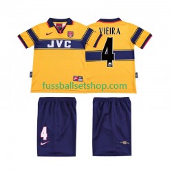 Günstige Fußball Trikotsatz Arsenal VIEIRA 4 1997 Retro Kinder Auswärtstrikot 1999 Kurzarm