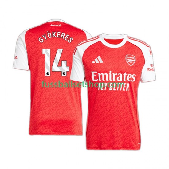 Günstige Fußball Trikotsatz Arsenal Viktor Gyokeres 14 Herren Heimtrikot 2025-2026 Kurzarm