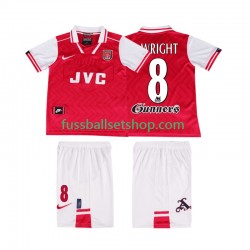 Günstige Fußball Trikotsatz Arsenal WRIGHT 8 1996 1997 Retro Kinder Heimtrikot Kurzarm