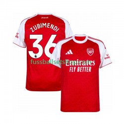 Günstige Fußball Trikotsatz Arsenal Zubimendi 36 Herren Heimtrikot 2025-2026 Kurzarm