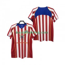 Günstige Fußball Trikotsatz Atlético Madrid 2004 2005 Retro Herren Heimtrikot Kurzarm