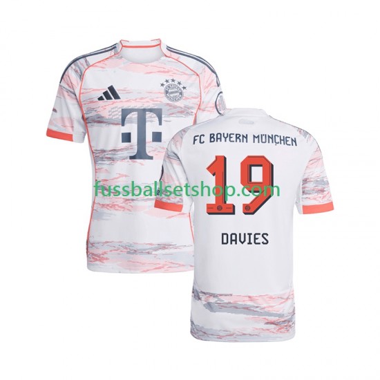 Günstige Fußball Trikotsatz FC Bayern München Alphonso Davies 19 Herren Auswärtstrikot 2025-2026 Kurzarm