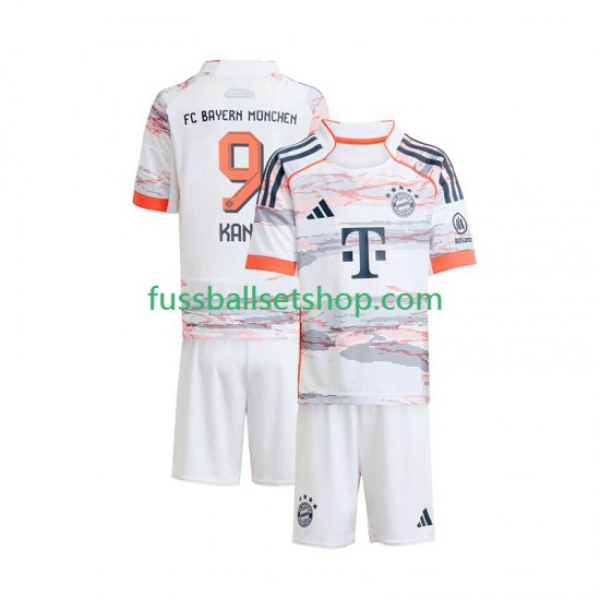Günstige Fußball Trikotsatz FC Bayern München Harry Kane 9 Kinder Auswärtstrikot 2025-2026 Kurzarm