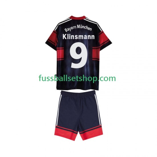 Günstige Fußball Trikotsatz FC Bayern München Klinsmann 9 1997 Retro Kinder Heimtrikot 1999 Kurzarm