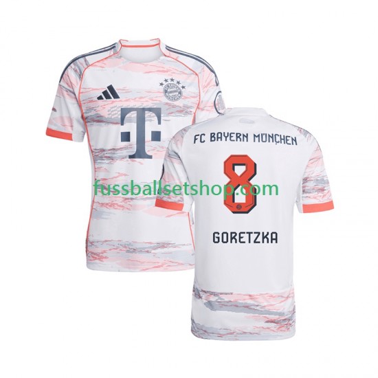 Günstige Fußball Trikotsatz FC Bayern München Leon Goretzka 8 Herren Auswärtstrikot 2025-2026 Kurzarm