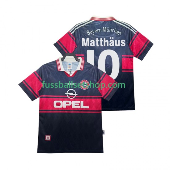 Günstige Fußball Trikotsatz FC Bayern München Matthas 10 1997 Retro Herren Heimtrikot 1999 Kurzarm