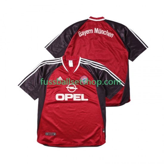 Günstige Fußball Trikotsatz FC Bayern München 2001 Retro Herren Heimtrikot 2002 Kurzarm