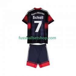 Günstige Fußball Trikotsatz FC Bayern München Scholl 7 1997 Retro Kinder Heimtrikot 1999 Kurzarm