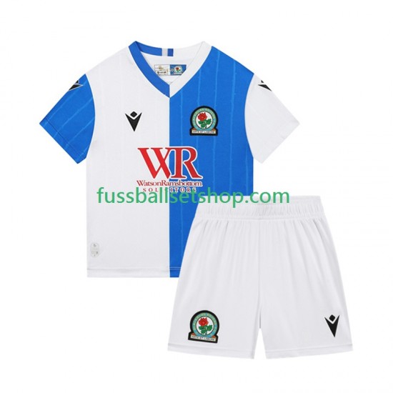 Günstige Fußball Trikotsatz Blackburn Rovers Kinder Heimtrikot 2025-2026 Kurzarm