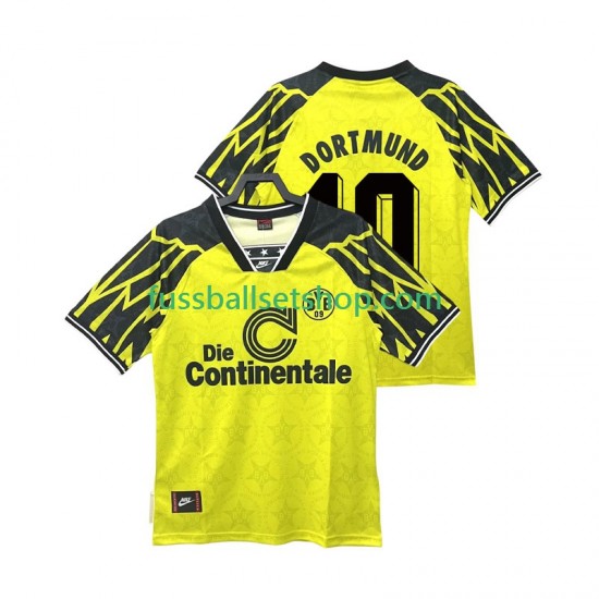 Günstige Fußball Trikotsatz Borussia Dortmund Moller 10 1995 Retro Herren Heimtrikot 1994 Kurzarm