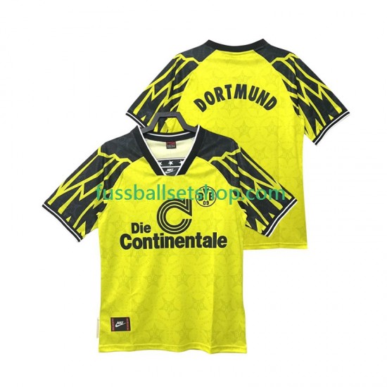 Günstige Fußball Trikotsatz Borussia Dortmund 1995 Retro Herren Heimtrikot 1994 Kurzarm