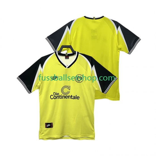 Günstige Fußball Trikotsatz Borussia Dortmund 1995 1996 Retro Herren Heimtrikot Kurzarm
