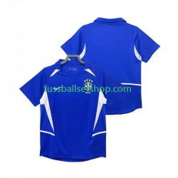 Günstige Fußball Trikotsatz Brasilien Retro Herren Auswärtstrikot 2002 Kurzarm