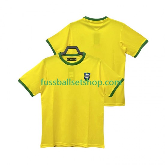 Günstige Fußball Trikotsatz Brasilien 1970 Retro Herren Heimtrikot Kurzarm