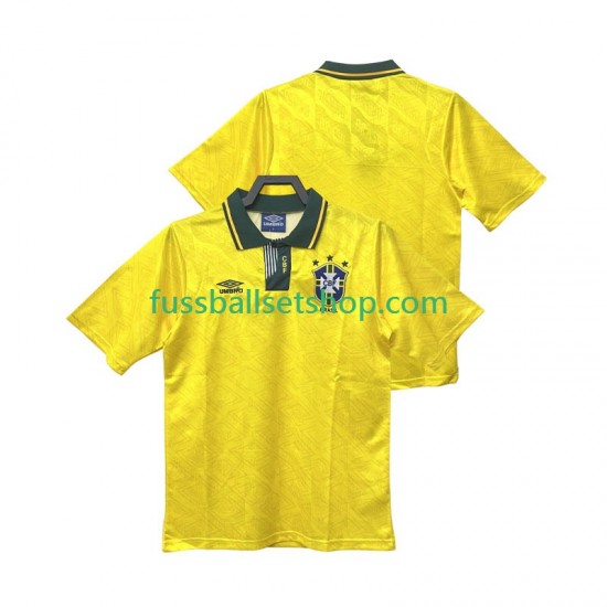 Günstige Fußball Trikotsatz Brasilien 1991 1993 Retro Herren Heimtrikot Kurzarm